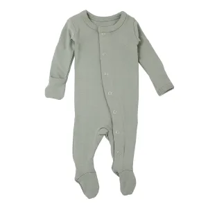 L'ovedbaby Organic Gl'oved Footed Overall - Seafoam