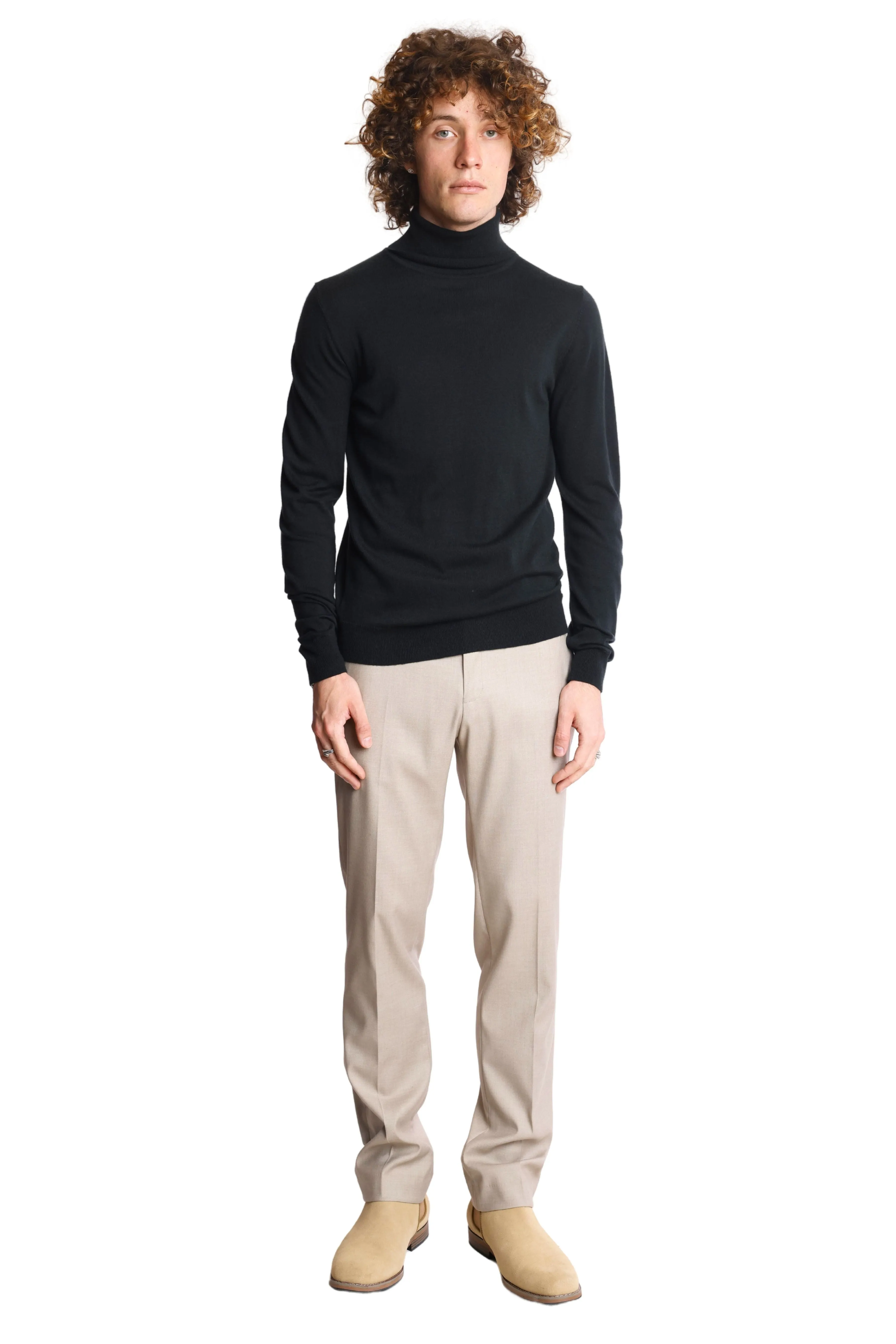 Luxe Fine Gauge Turtleneck - Dark Forest