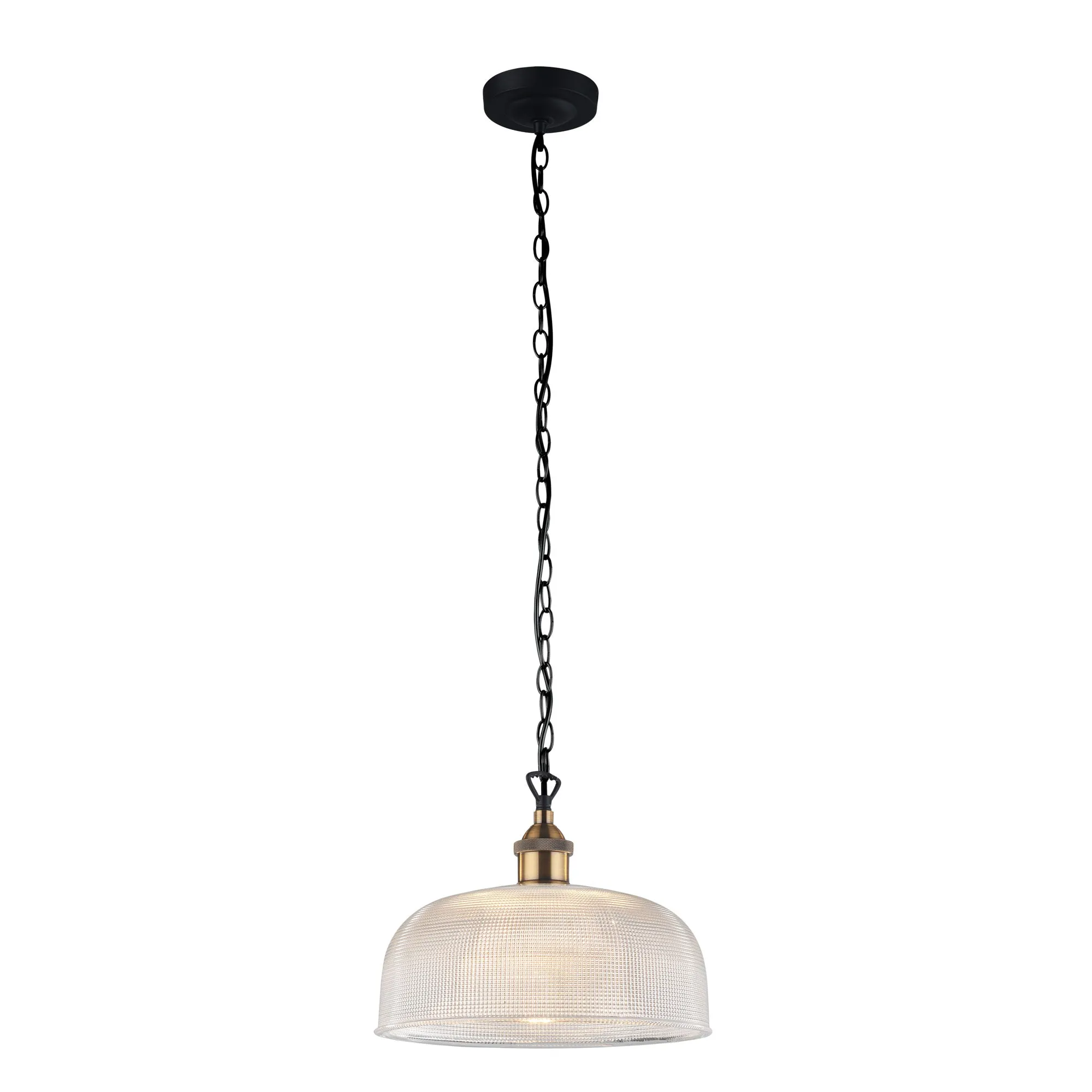 MAISON 27 Retro Halophane Clear Glass Pendant