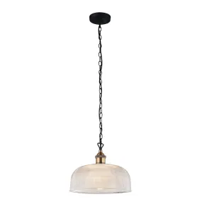 MAISON 27 Retro Halophane Clear Glass Pendant