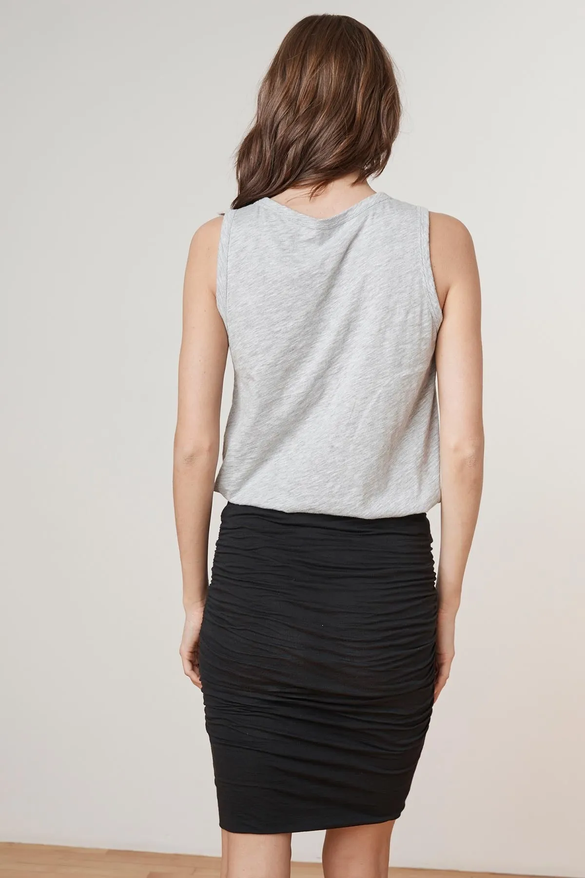 MALENE GAUZY WHISPER PENCIL SKIRT