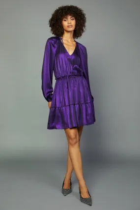 Metallic Purple Mini Dress