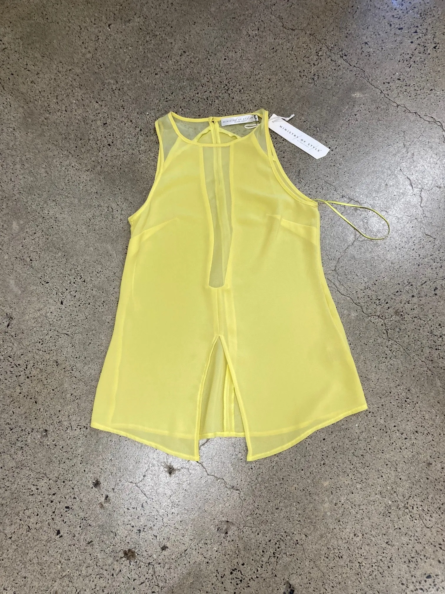 MINISTRY OF STYLE Womens Angular Tank - Lemon