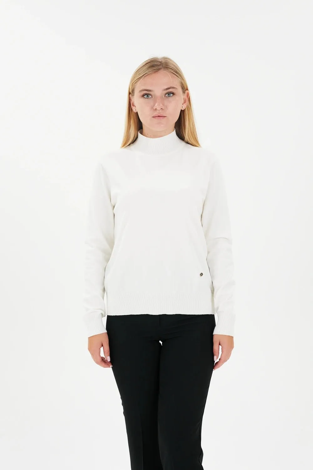 Modest Sporty Style Long Sleeve Turtleneck Sweater