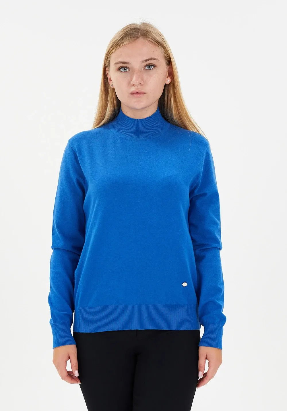 Modest Sporty Style Long Sleeve Turtleneck Sweater