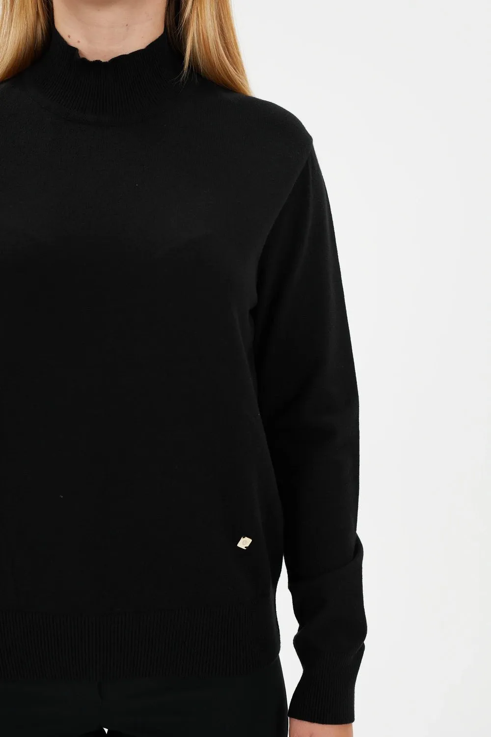 Modest Sporty Style Long Sleeve Turtleneck Sweater