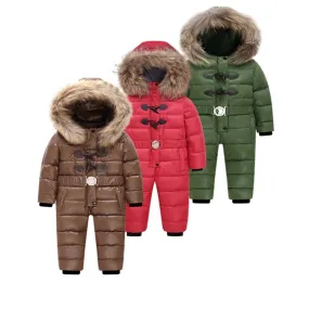 MOF Kids winter jumpsuit white duck down fill