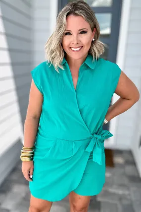 Molly Bracken: Score Big Teal Romper