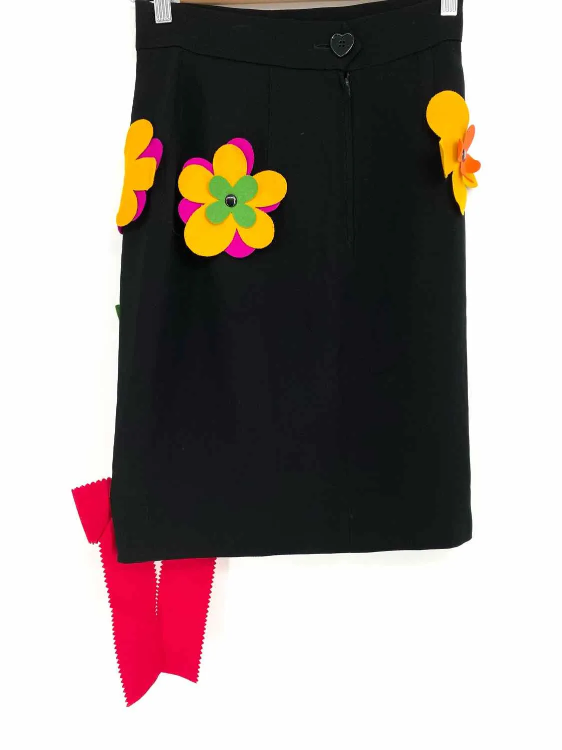 Moschino Cheap and Chic Women's Black pencil Floral Size 8 Skirt