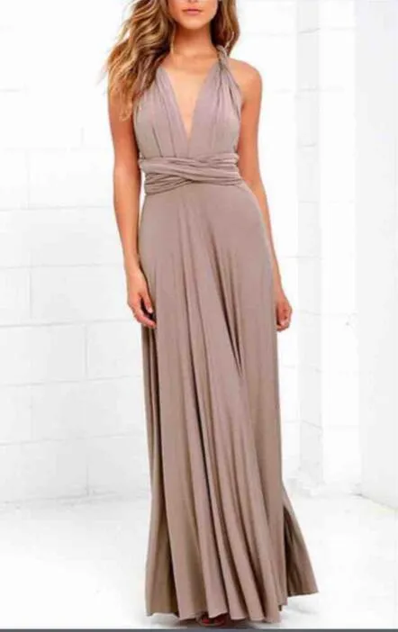 Multiway Wrap Convertible Boho Maxi Club Bandage Long Party Bridesmaids Dress