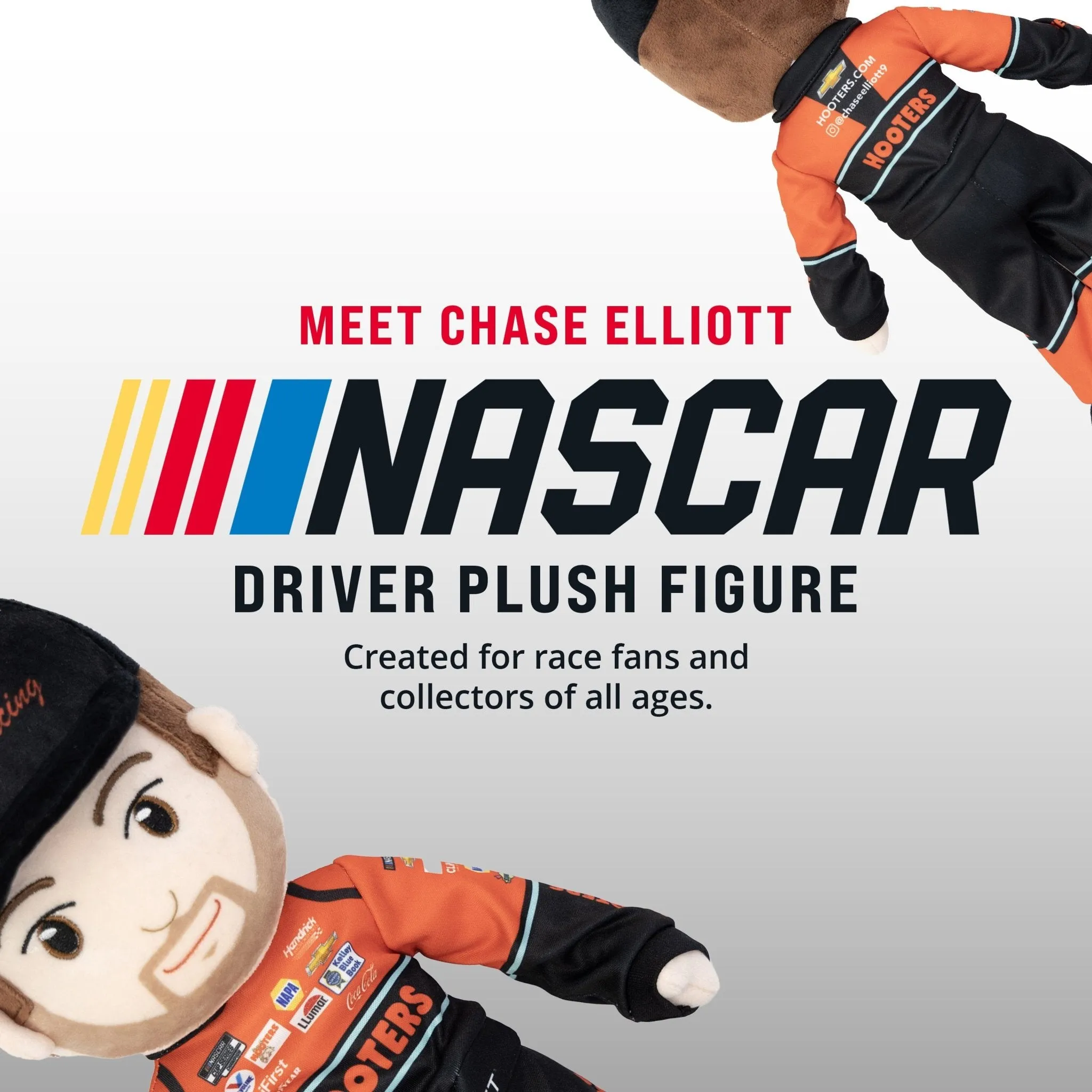 NASCAR | Hendrick Motorsports Chase Elliott Hooters Plush Figure