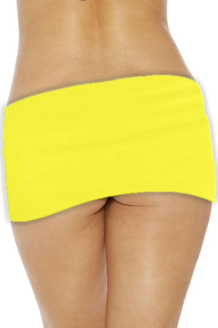 Neon Yellow Micro Mini Skirt