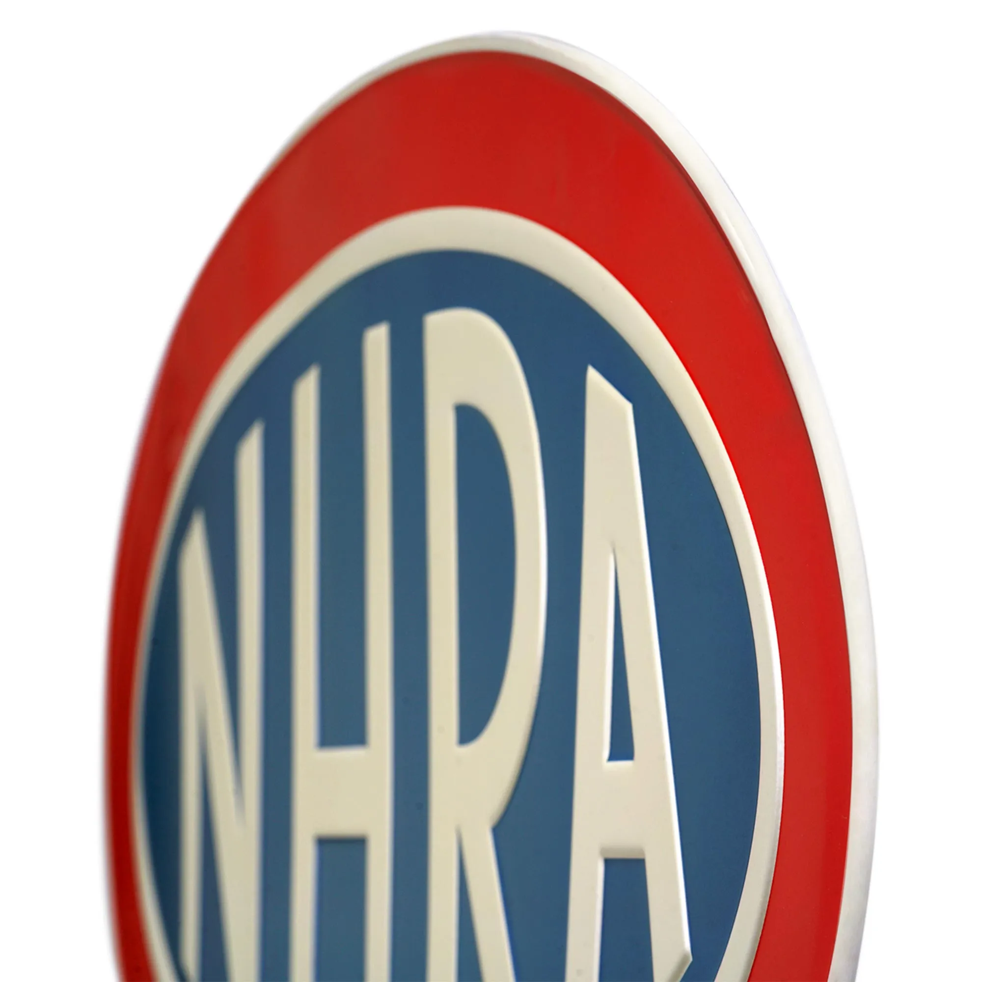 NHRA Logo Embossed Shaped Metal Wall Sign - 22.5" x 11"