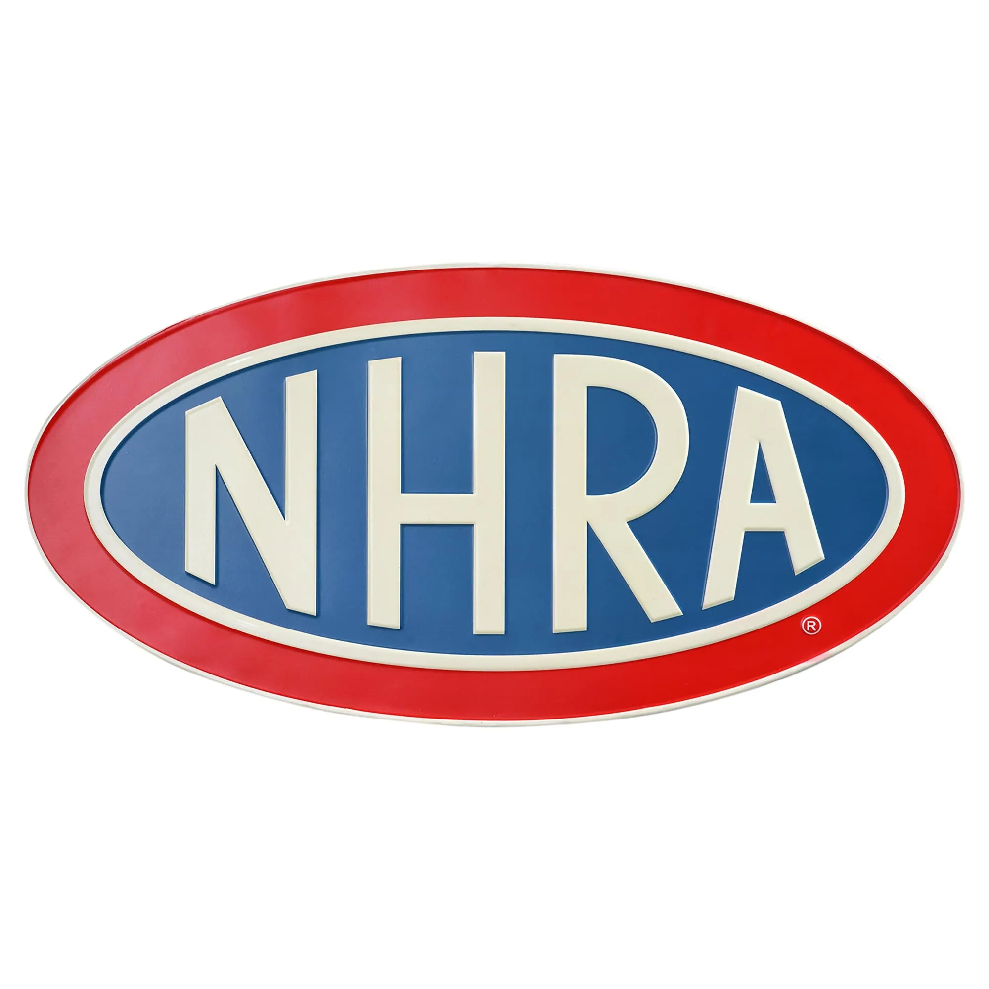 NHRA Logo Embossed Shaped Metal Wall Sign - 22.5" x 11"