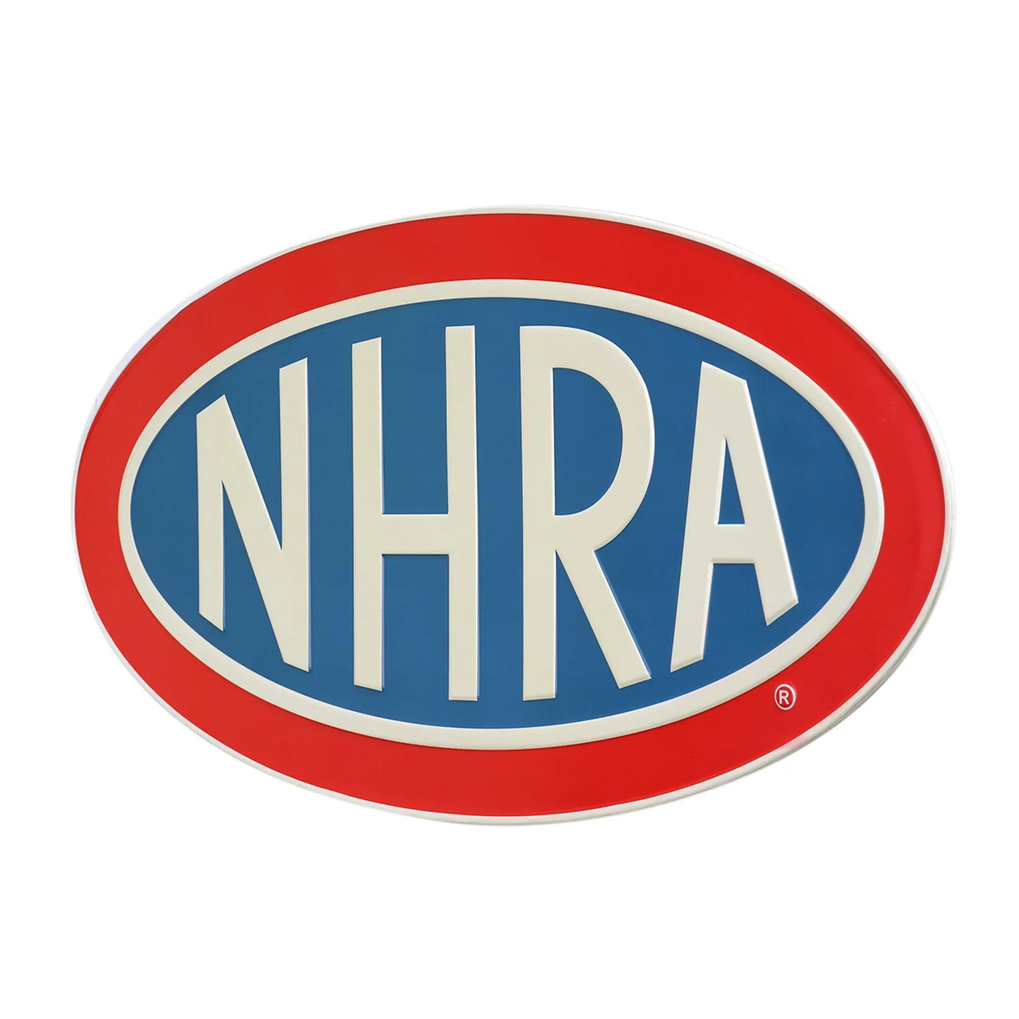 NHRA Logo Embossed Shaped Metal Wall Sign - 22.5" x 11"