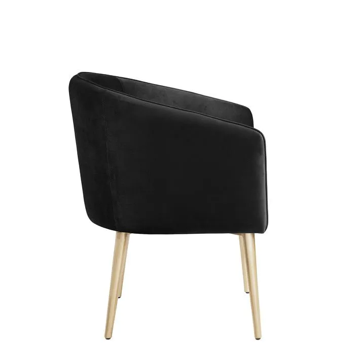 Nikki Collection Black Accent Chair