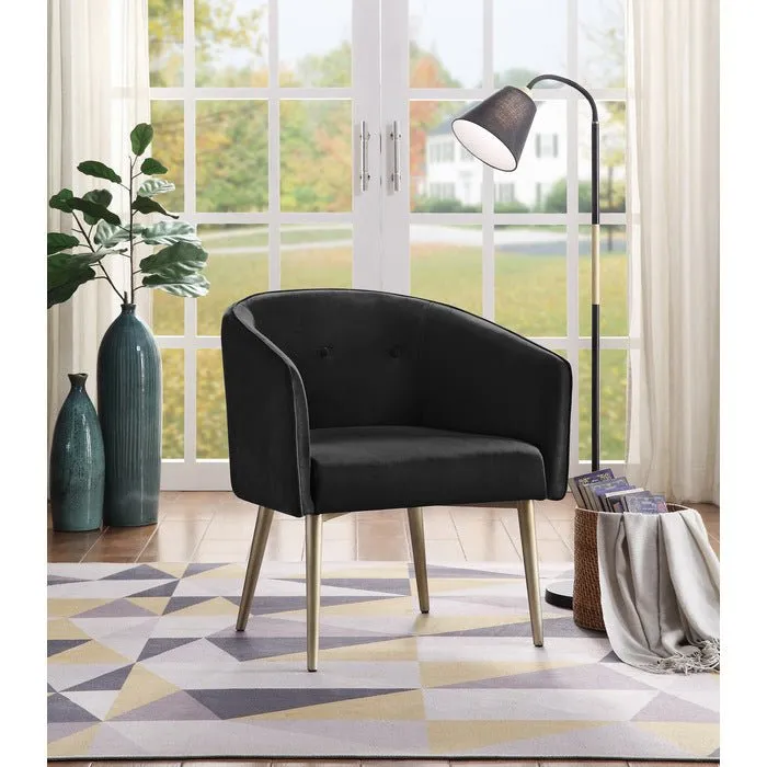 Nikki Collection Black Accent Chair