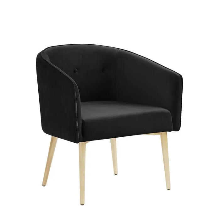 Nikki Collection Black Accent Chair