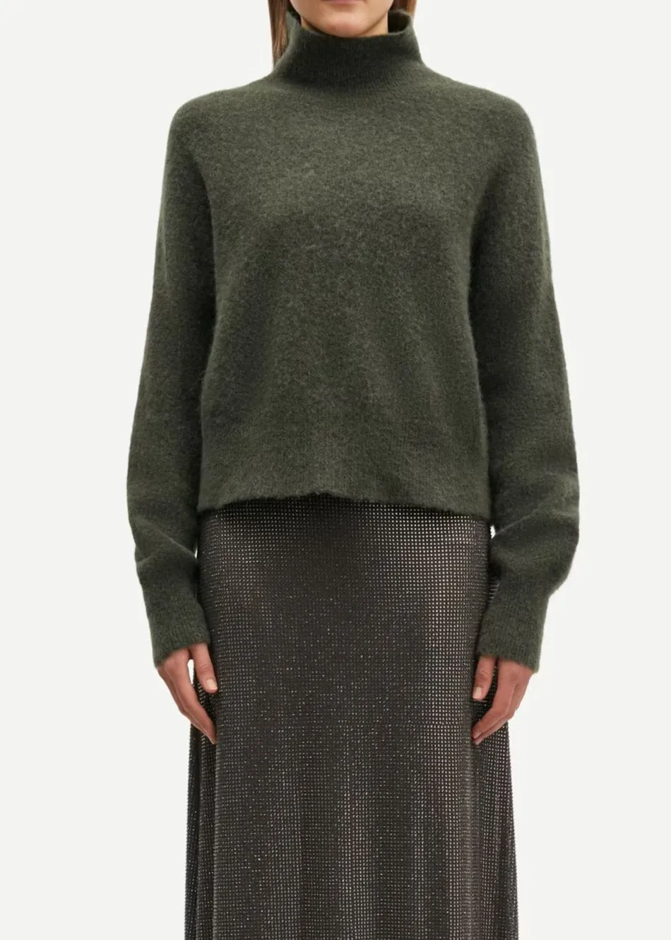 NOLA CASHMERE TURTLENECK | FOREST NIGHT