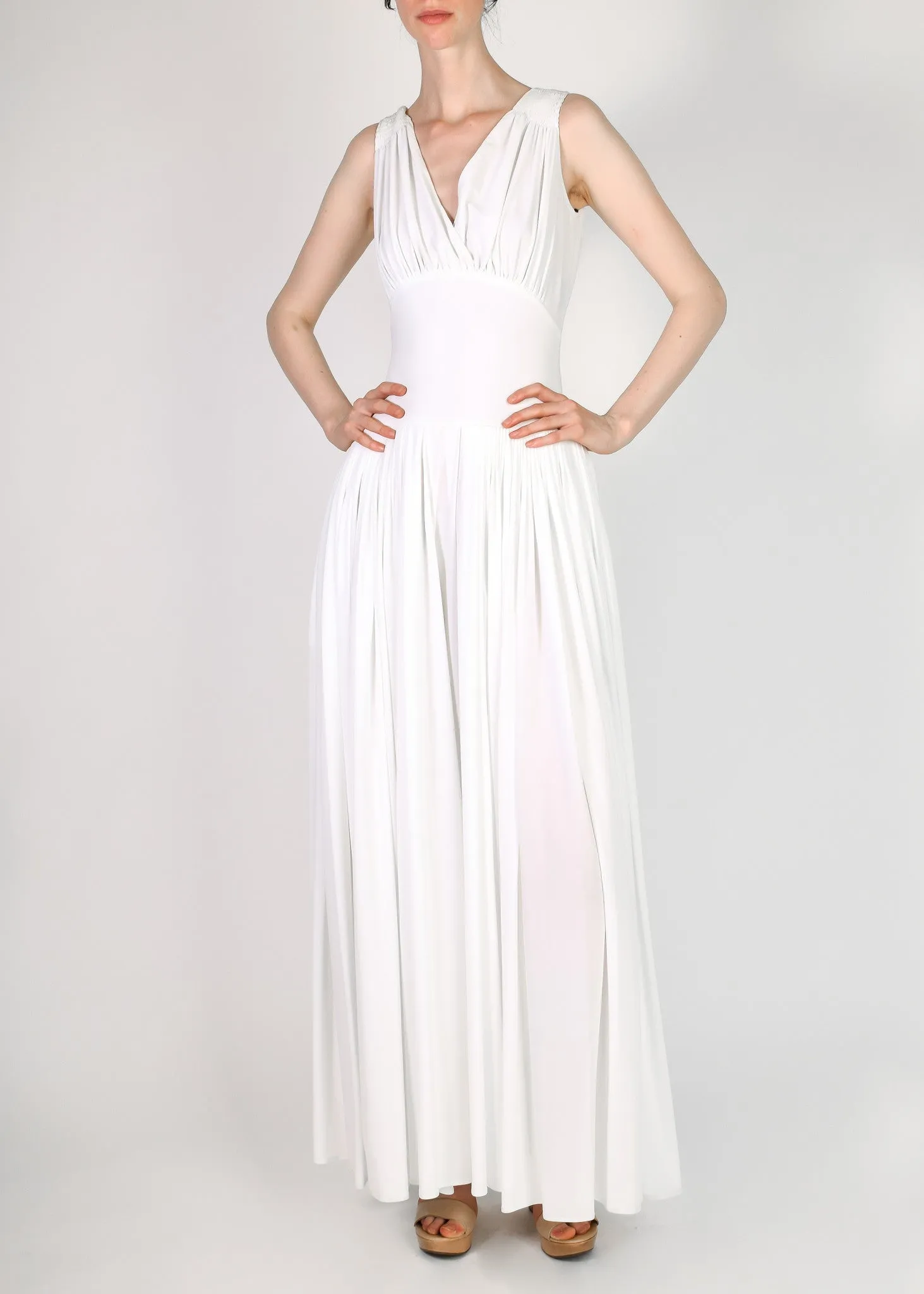 Norma Kamali Vintage White Palazzo Jumpsuit