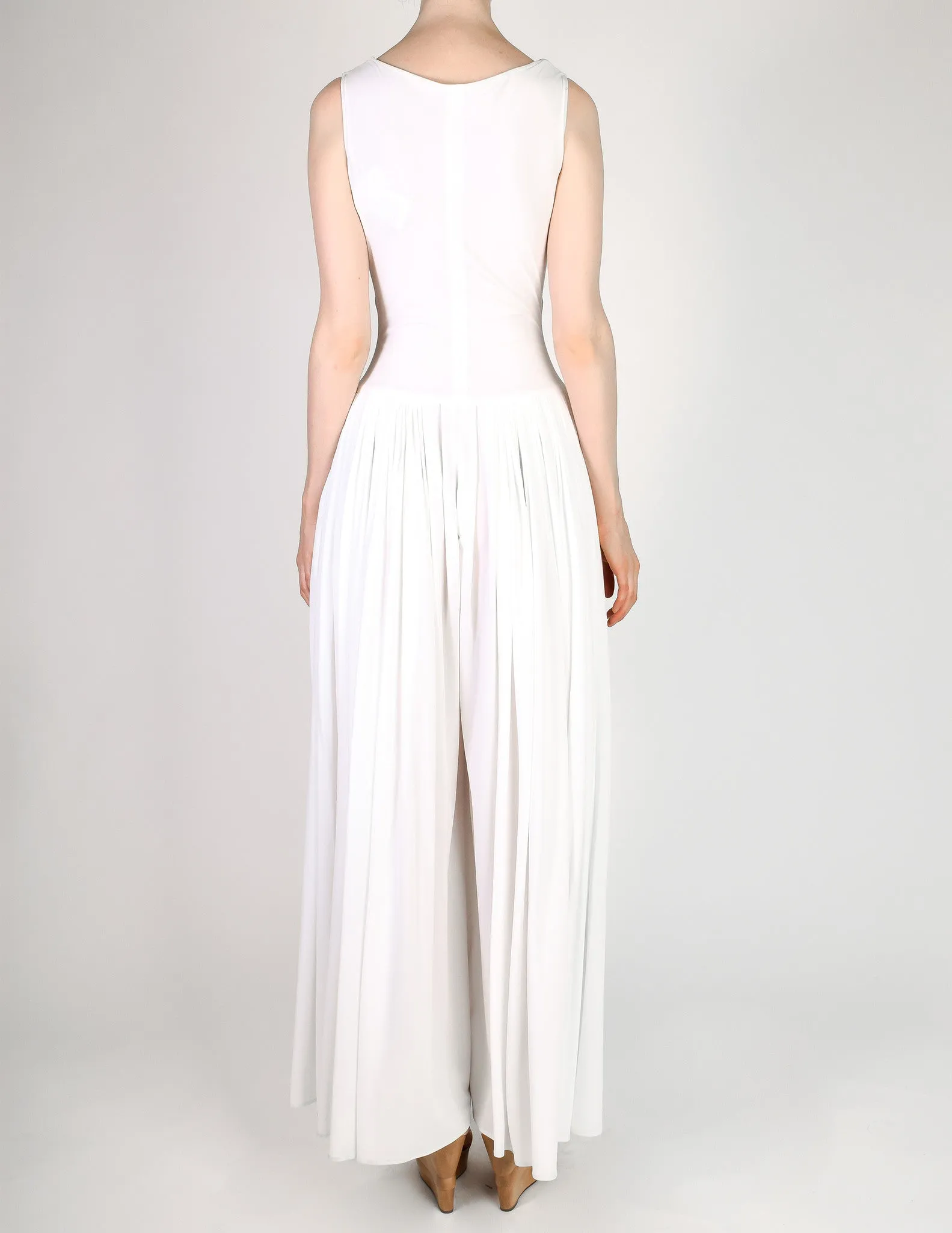 Norma Kamali Vintage White Palazzo Jumpsuit