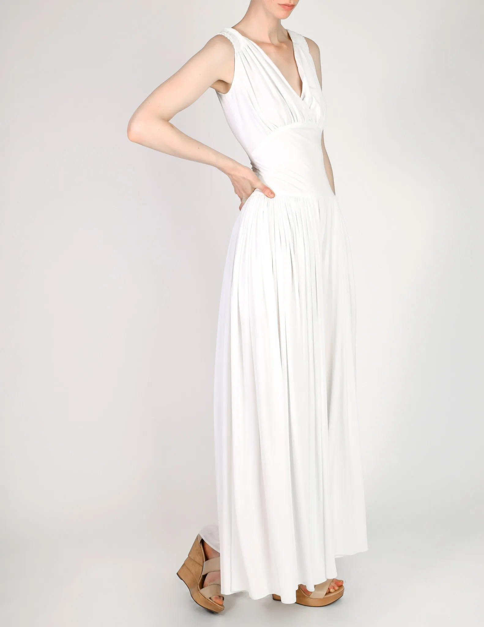 Norma Kamali Vintage White Palazzo Jumpsuit