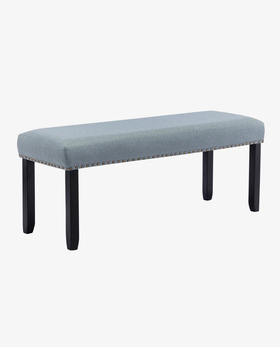 Oakland Faux Linen Upholstered Bench