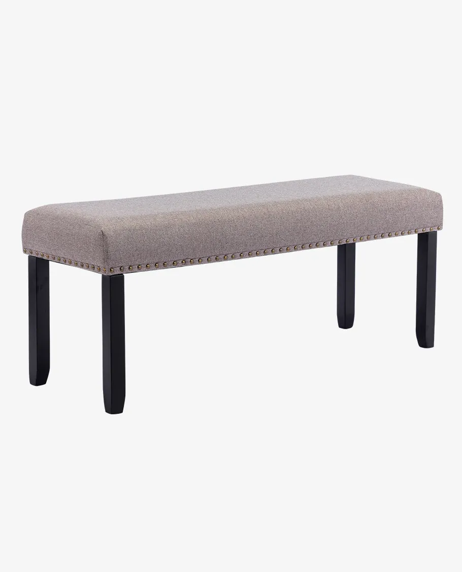 Oakland Faux Linen Upholstered Bench