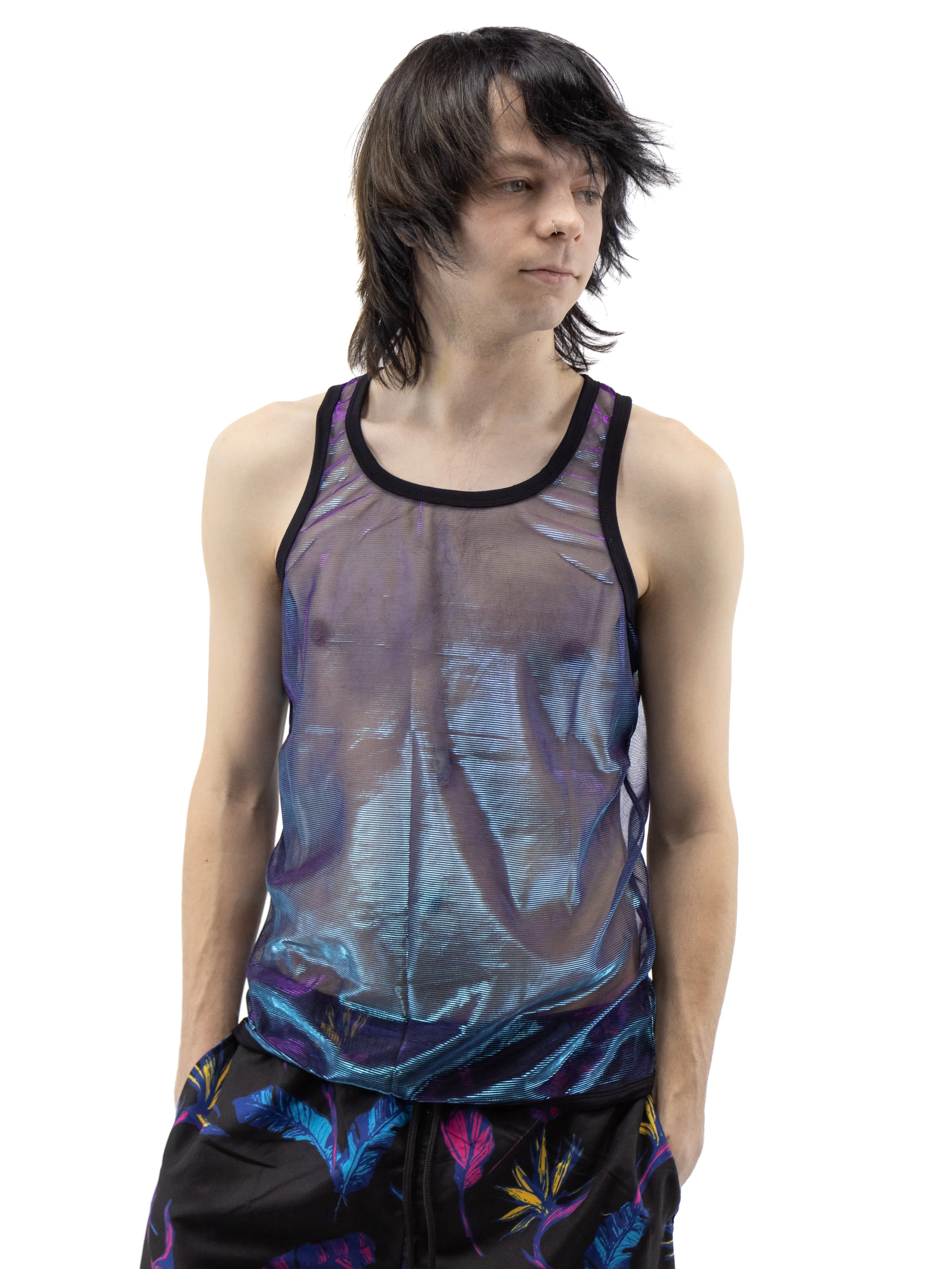 Oil Slick Mesh Tank Top UNISEX