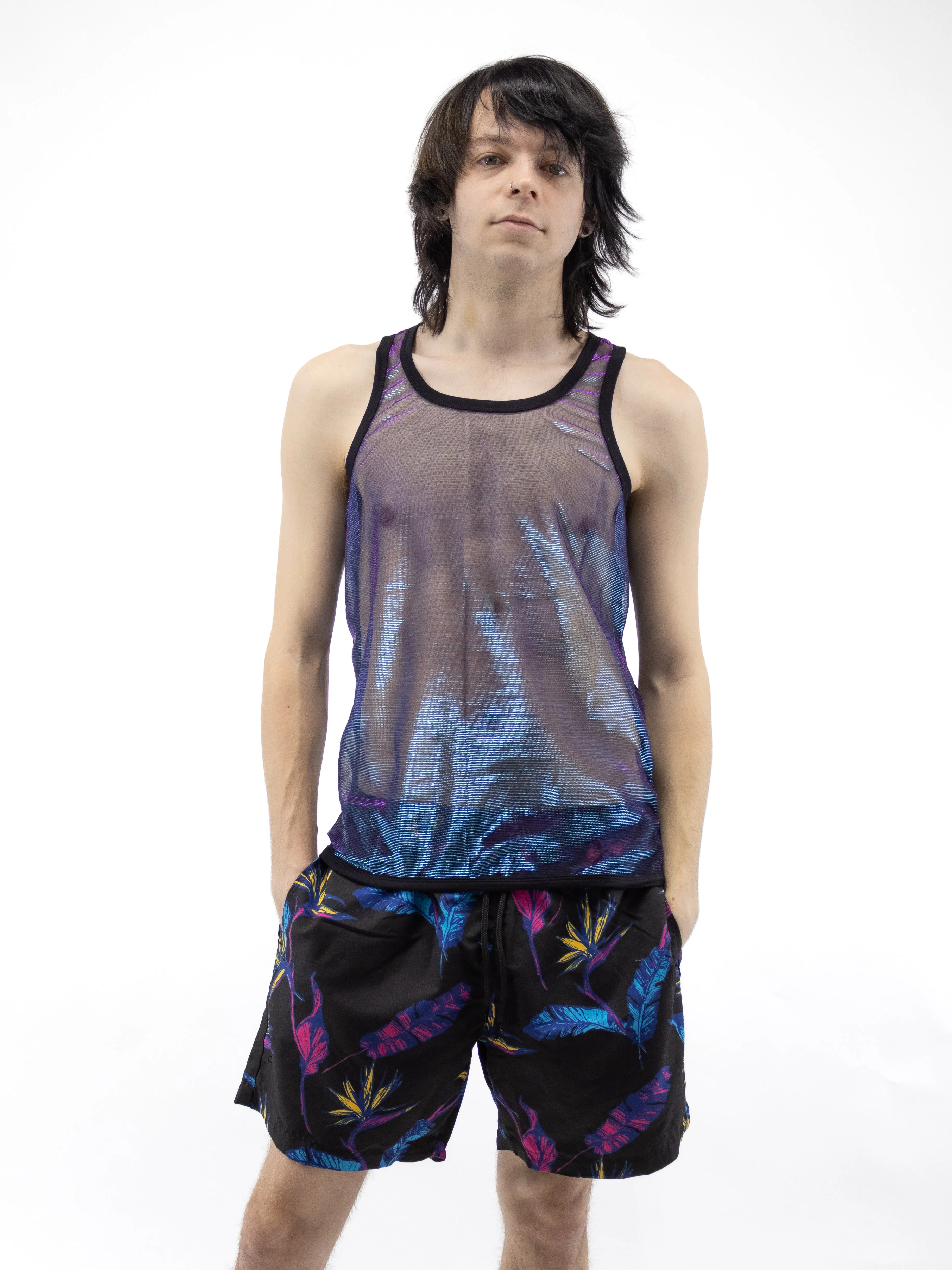 Oil Slick Mesh Tank Top UNISEX