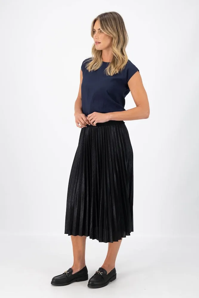 Olga de Polga Champagne Pleat Skirt - Black