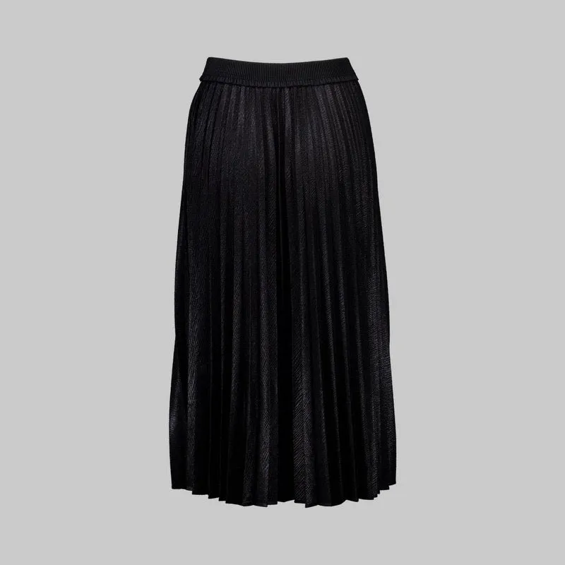 Olga de Polga Champagne Pleat Skirt - Black