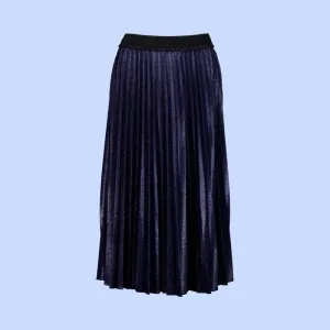 Olga de Polga Champagne Pleat Skirt - Navy