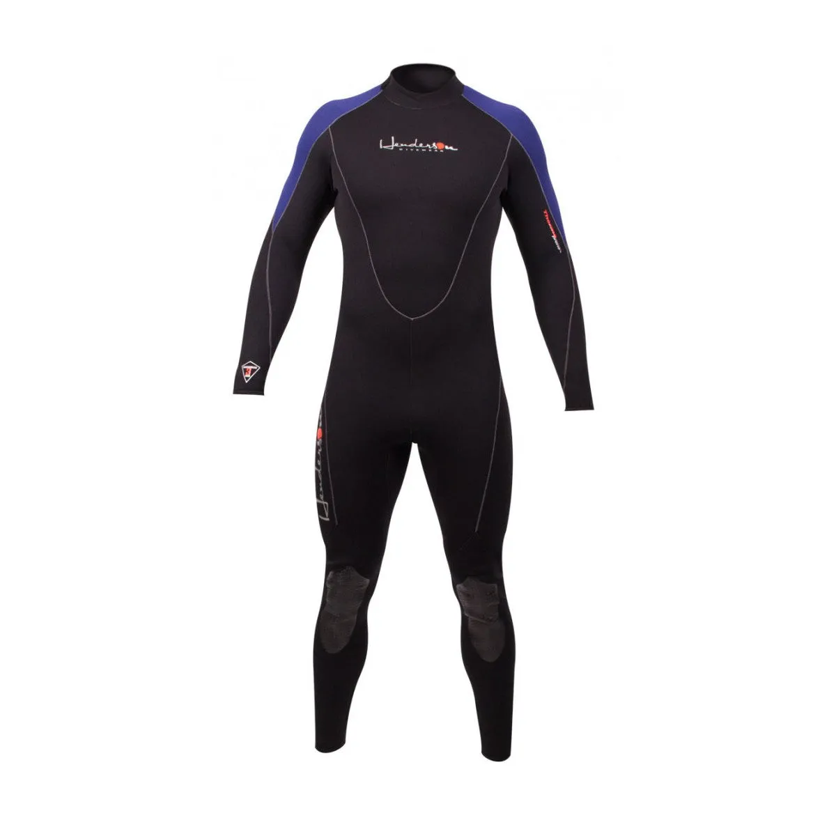 Open Box Henderson Man Thermoprene Jumpsuit (Back Zip) 5mm Scuba Wetsuit, Black / Blue, Size: Small