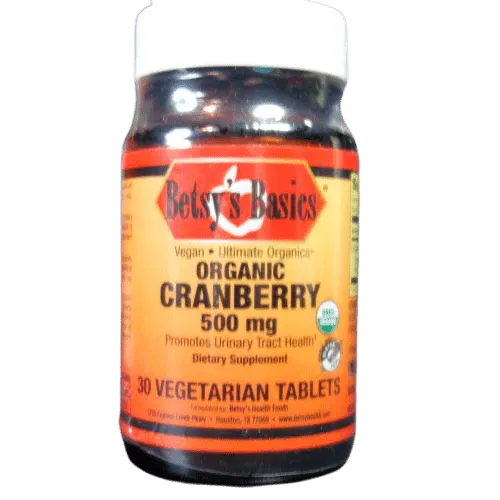 Organic Cranberry 500 mg, 30 tab (item 445)