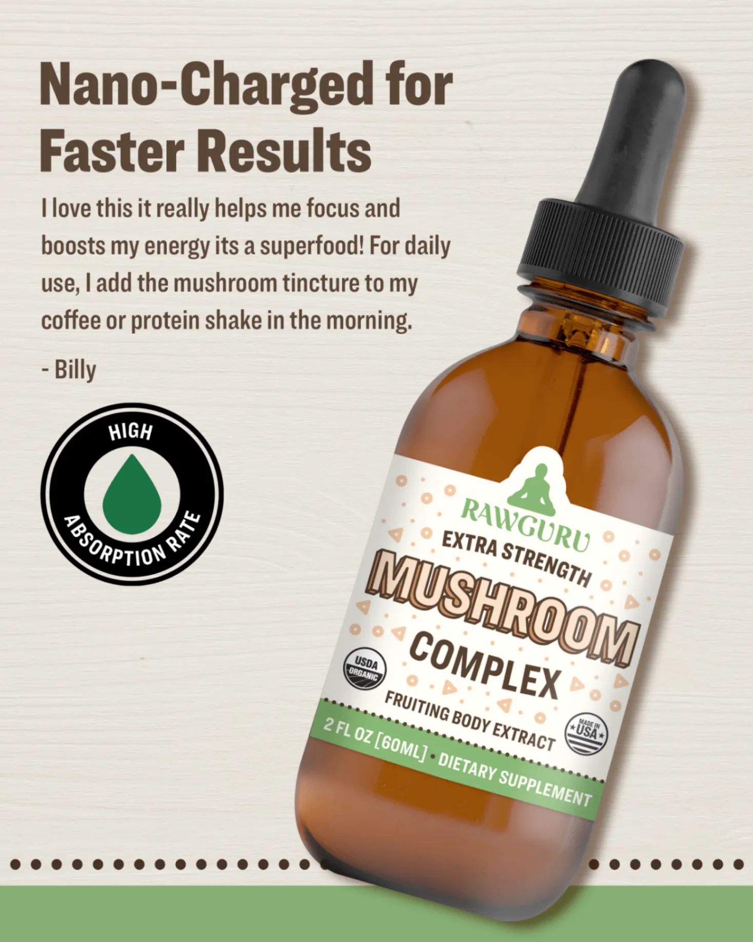 Organic Mushroom Complex Tincture