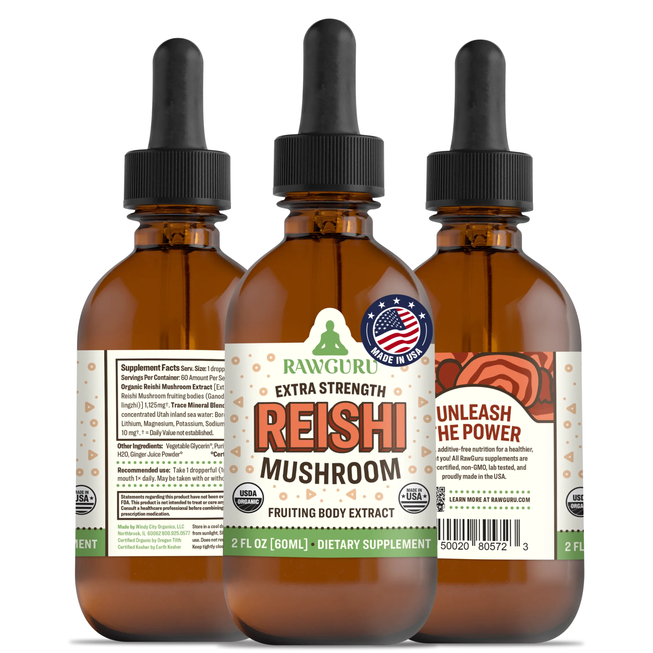 Organic Reishi Mushroom Tincture (3 month supply)