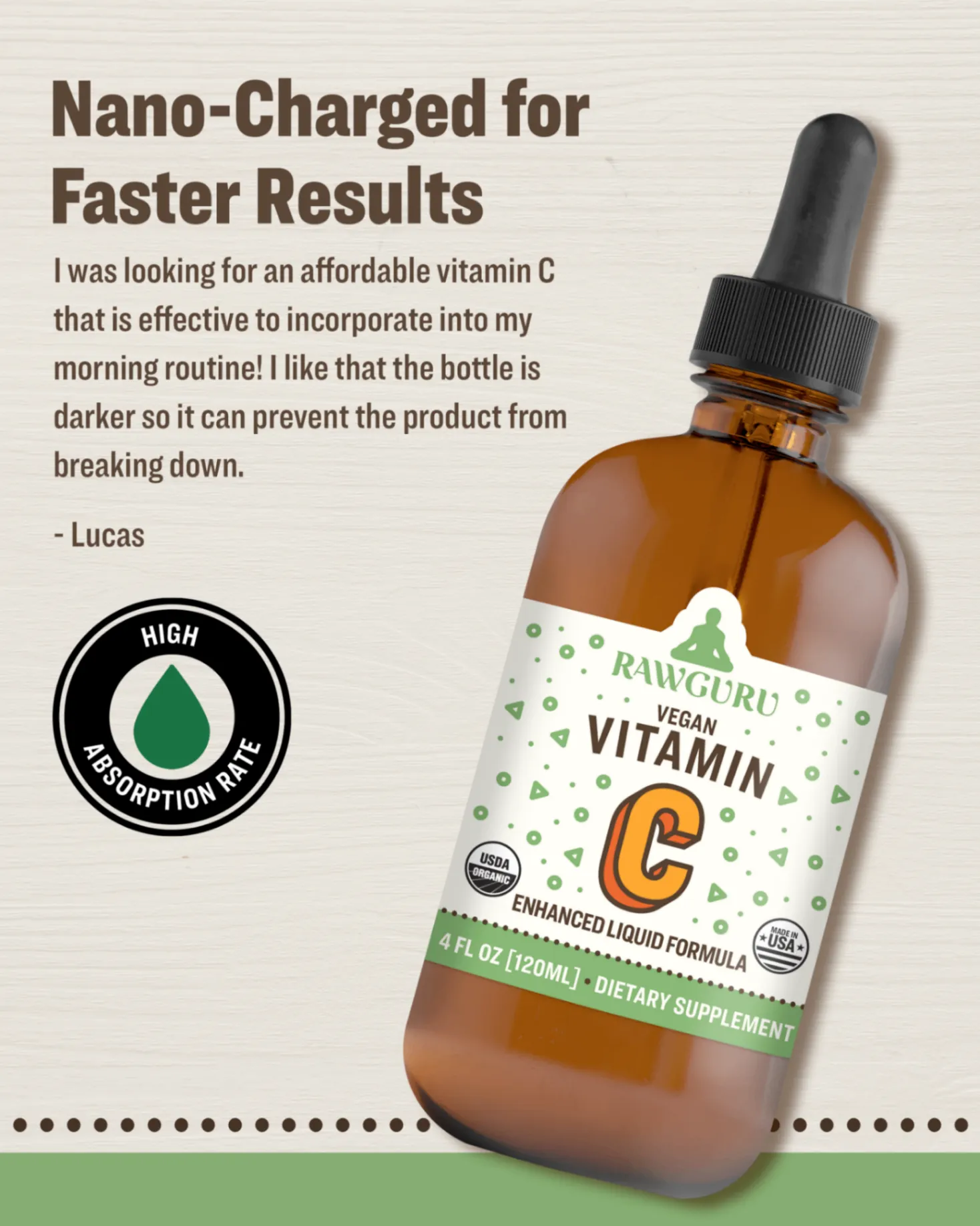 Organic Vitamin C Tincture - 120mL (6 month supply)