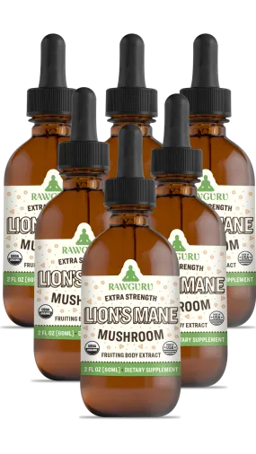 Organics Lion's Mane Mushroom Tincture - 60 ML (6 Month Supply)