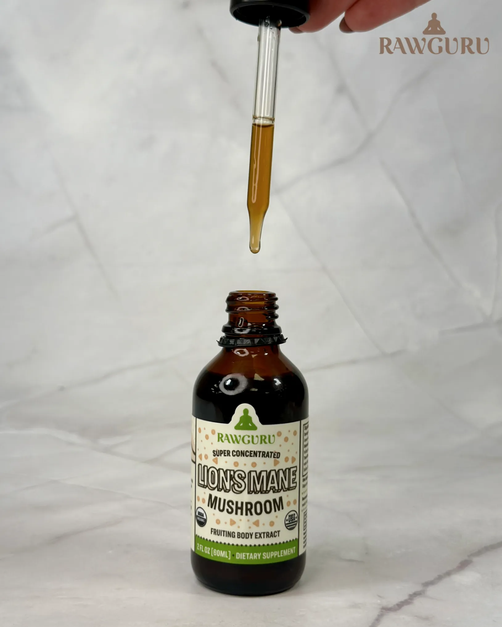 Organics Lion's Mane Mushroom Tincture - 60 ML (6 Month Supply)