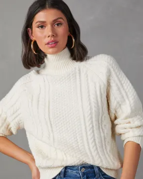 Palvin Cable Knit Turtleneck Sweater