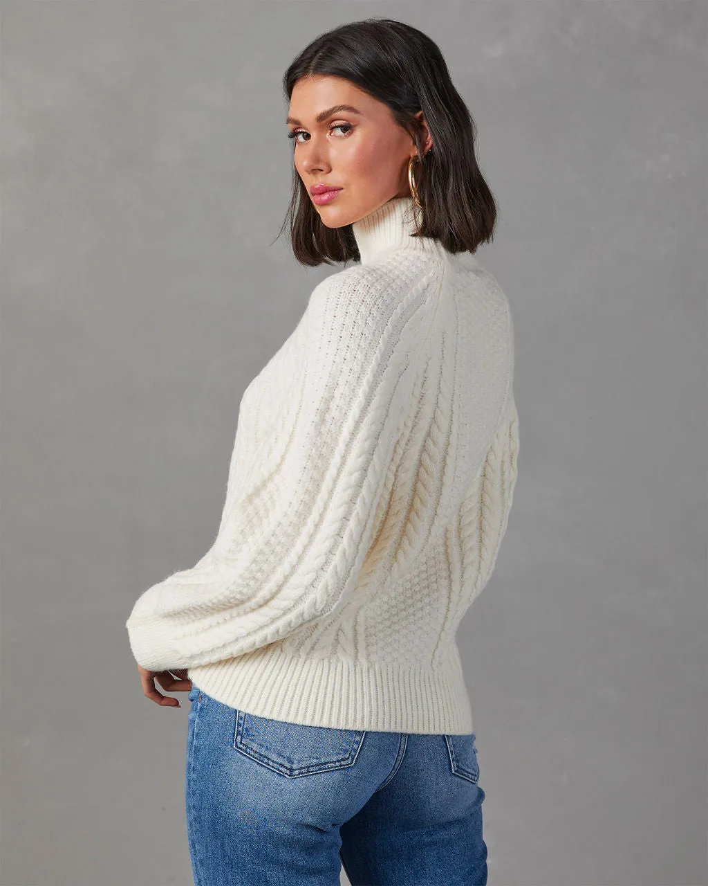 Palvin Cable Knit Turtleneck Sweater