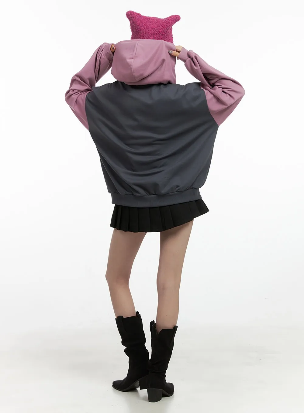 Pleated Belt Mini Skirt OO401