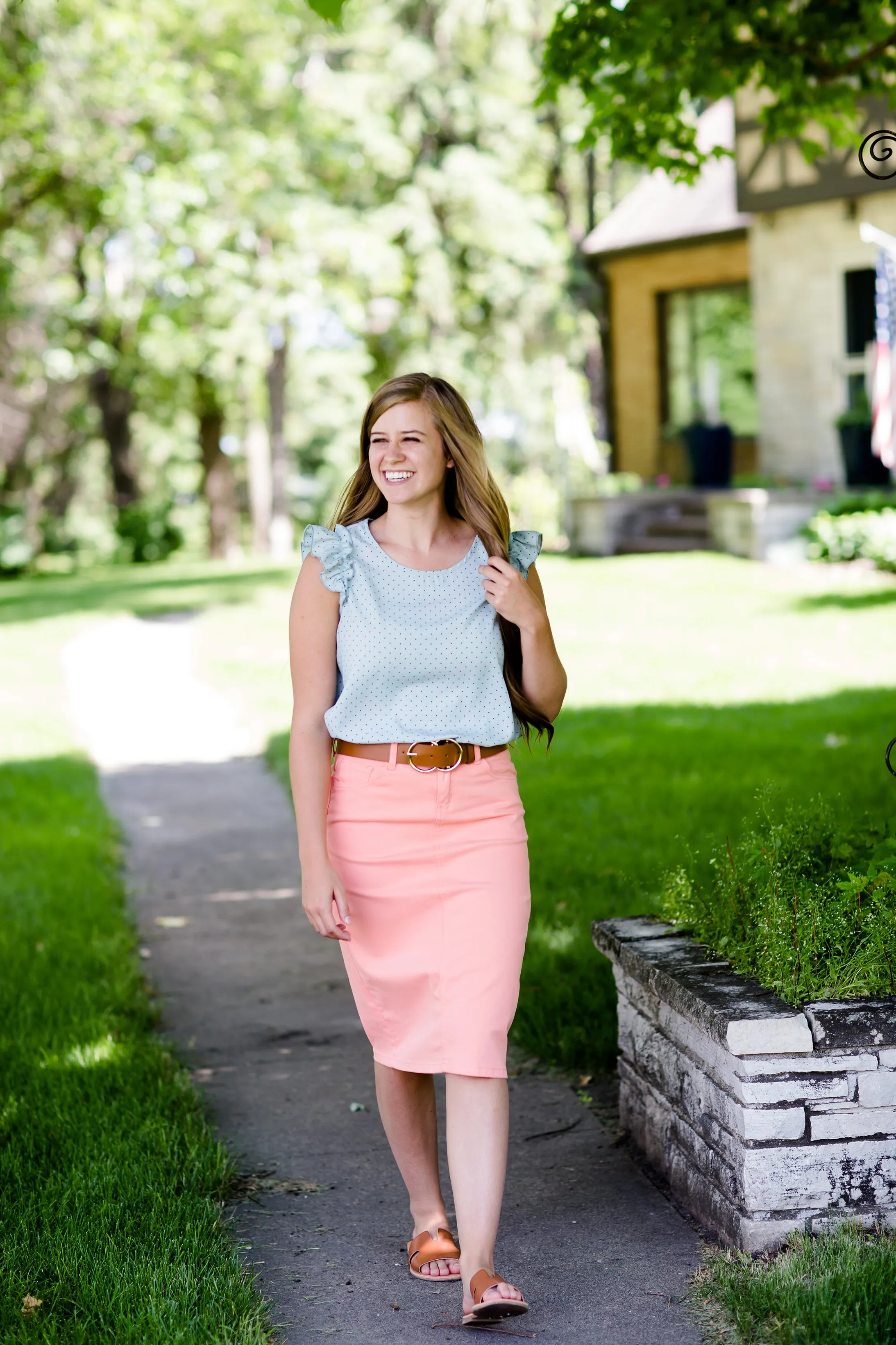 Polka Dot Ruffle Sleeve Top - FINAL SALE