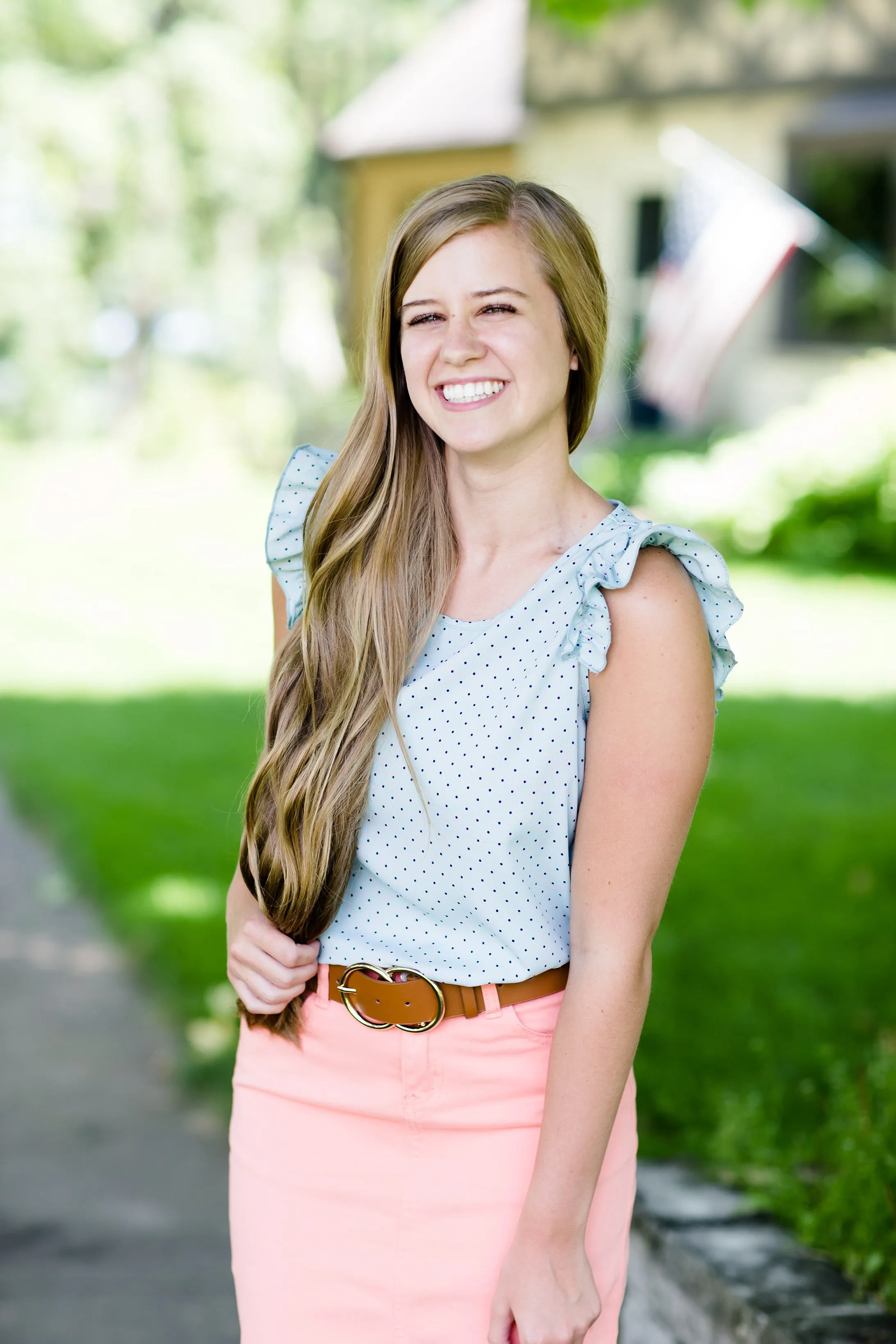 Polka Dot Ruffle Sleeve Top - FINAL SALE