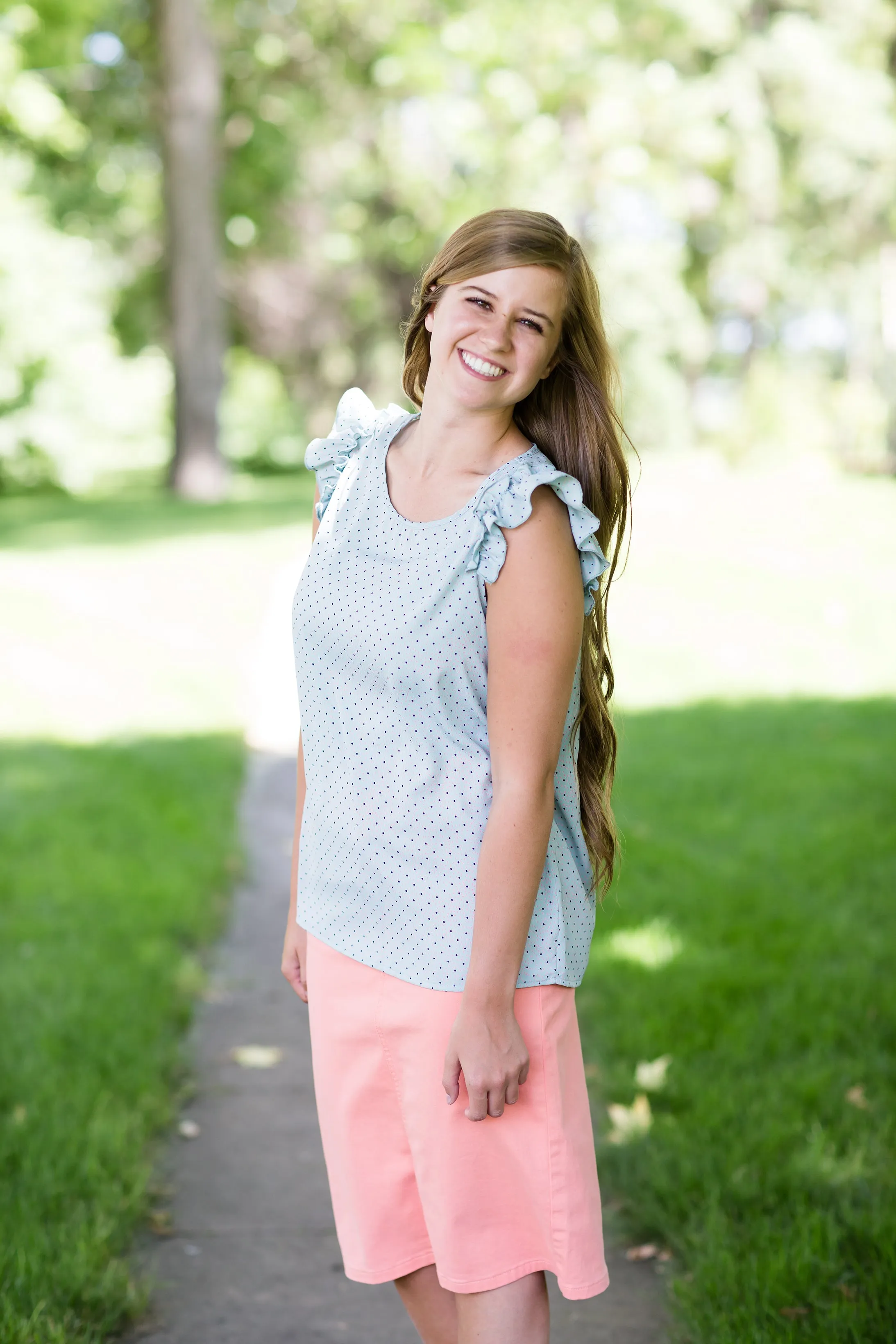 Polka Dot Ruffle Sleeve Top - FINAL SALE