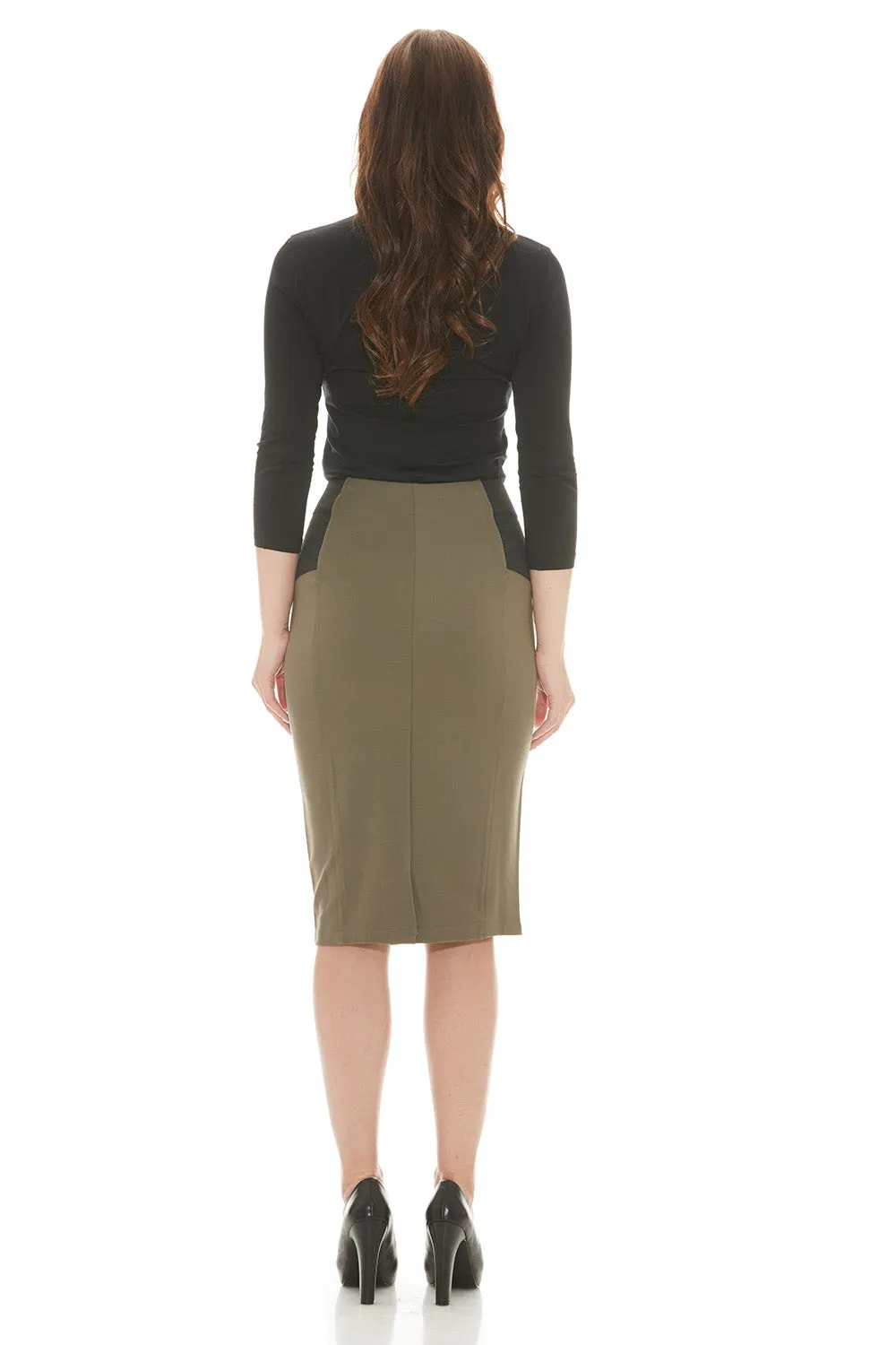 Ponte Office Skirt for Women with Tummy Control ' Charlotte'