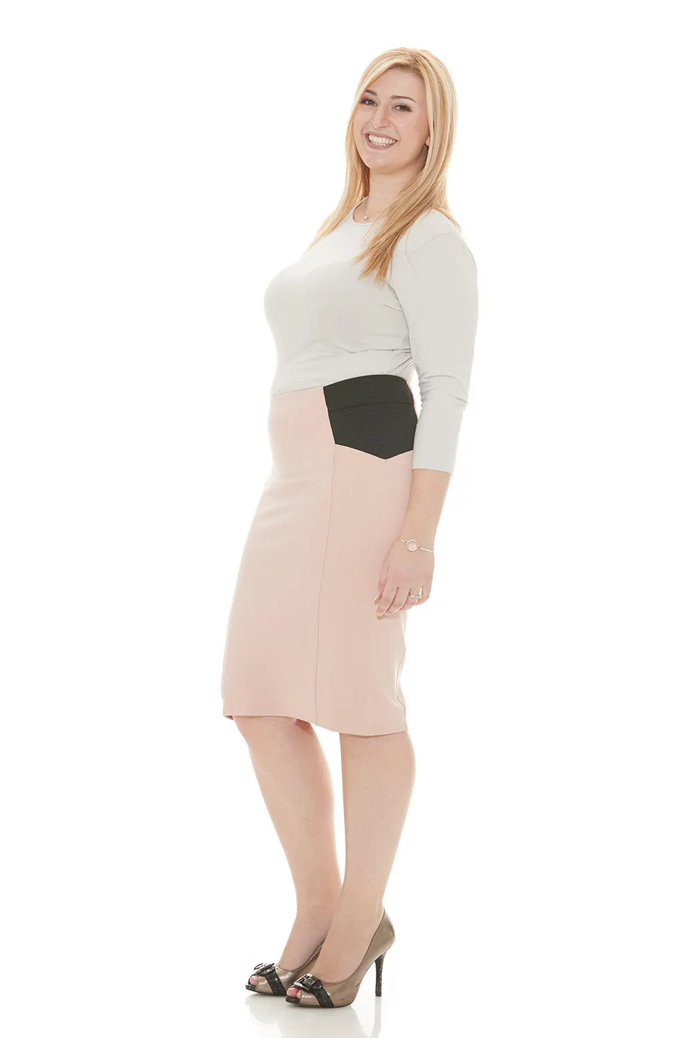 Ponte Office Skirt for Women with Tummy Control ' Charlotte'