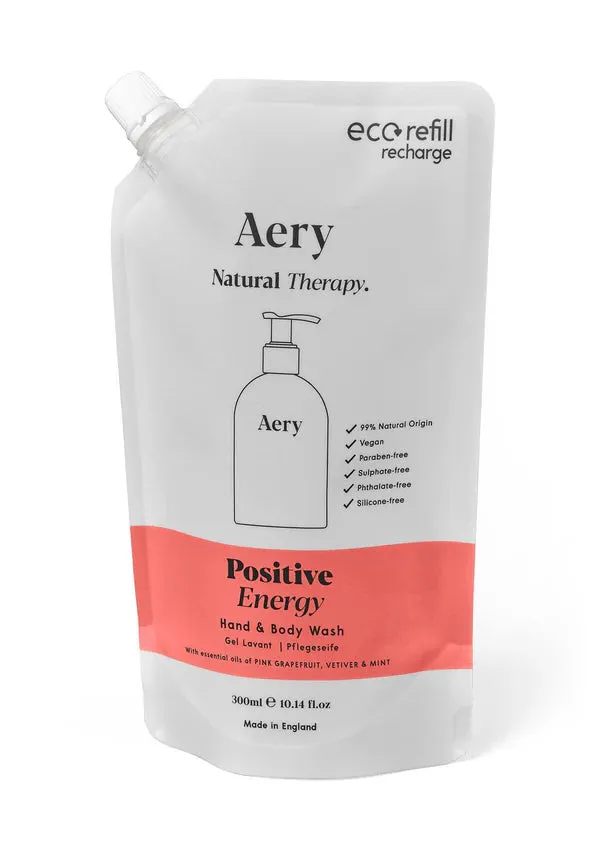 Positive Energy Hand & Body Wash Refill- Pink Grapefruit Vetiver and Mint- Aery Living