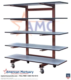 Premium 5-Tier Cantilever Mortuary Rack Model#5T-C Quick Deploy